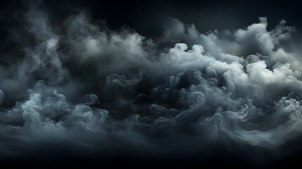 3d white smoke object illustration with dark background