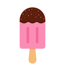 Popsicles vector element on White background.