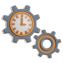 Work Hours 3D Icon Illustrations