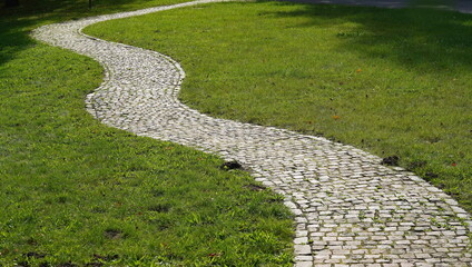 stone path in the garden,gartenweg