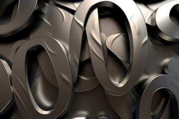 Abstract metallic number background. Generative AI