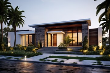 front view Luxurious new construction home. Dream Home, Luxury House, Success