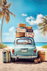 Car with luggage ready for summer holiday © thejokercze