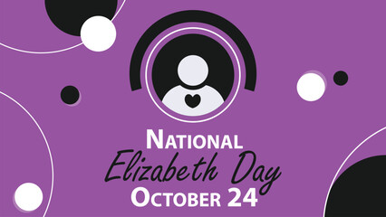 National Elizabeth Day vector banner design. Happy National Elizabeth Day modern minimal graphic poster illustration.