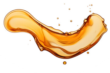 Close-up photo of oil, grease spreading, isolated white background - obrazy, fototapety, plakaty