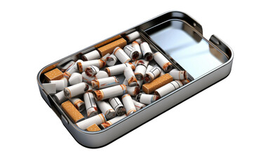 3D Image Steel Cigarette Individual on isolated background