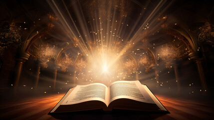 Holy Quran rays shining