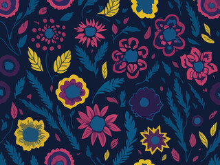 A mesmerizing display of abstract floral patterns created using vector graphics.