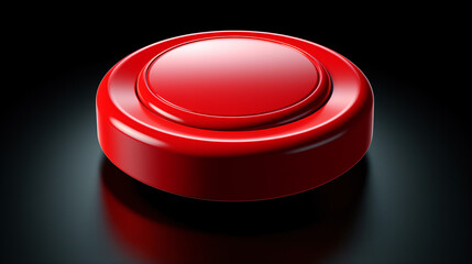 3d red button