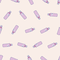 Doodle face mist seamless pattern. Suitable for backgrounds, wallpapers, fabrics, textiles, wrapping papers, printed materials, and many more.