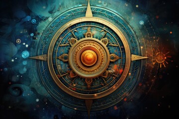 Fototapeta premium Abstract mandala with mystical meaning 