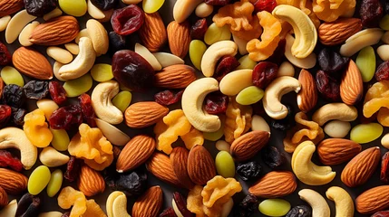 Foto auf Glas nuts and dried fruit © sdk