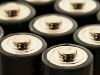Macro of positive battery terminals