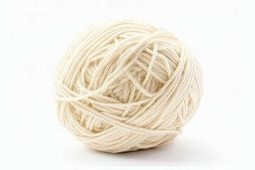 Ball from soft wool. Textile knitting hobby handicraft tool. Generate ai