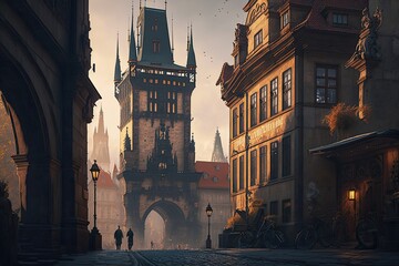 Old town of Prague - obrazy, fototapety, plakaty