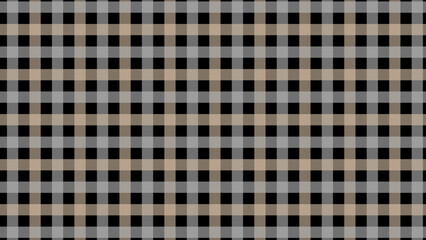 Beige black and grey plaid fabric texture as a background