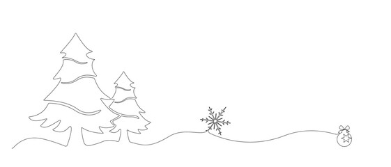 illustration of a christmas tree and snowflake eps 10