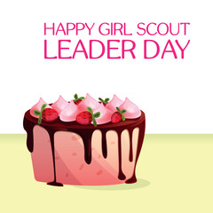 Happy Girl Scout Leader Day. Geometric design suitable for greeting card poster and banner