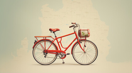 Bicycle with map pointer