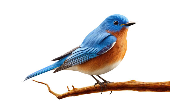 3D Eastern Bluebird Cartoon Image on isolated background
