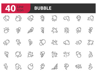set of bubble icon, water,