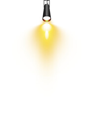 Bright Yellow Spotlight. Scene. Light Effects. Glow light effect. Glowing lamp. PNG.
