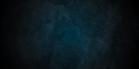 Obraz premium Abstract blue distressed Rough texture grunge concrete background. Textured dark black grunge background, old grunge background. Chalk board and Black board grunge backdrop background.