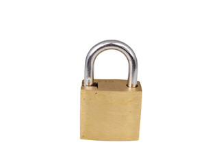 Fototapeta premium Metal lock isolated on white background with clipping path