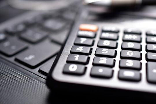 Closeup of the calculator button