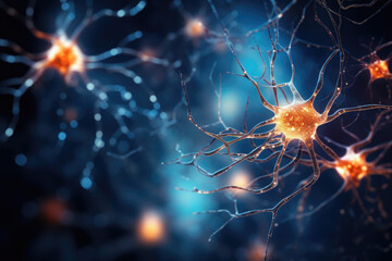 Neurons cells - obrazy, fototapety, plakaty