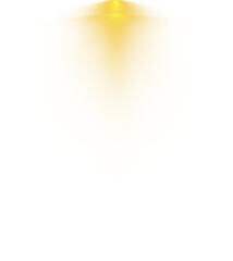 Bright Yellow Spotlight. Scene. Light Effects. Glow light effect. Glowing lamp. PNG.