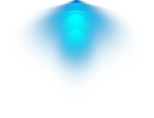 Bright blue Spotlight. Scene. Light Effects. Glow light effect. Glowing lamp. PNG.