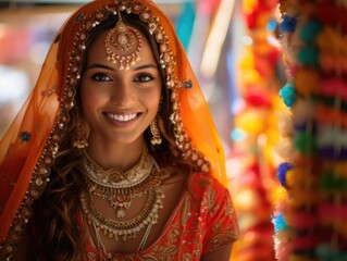 Teej festival indian colorful woman indian ceremony