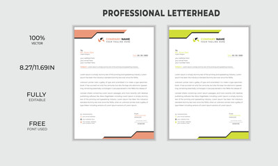 clean simple professional creative letterhead design