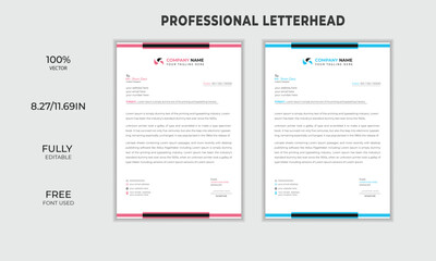 Simple Professional Letterhead Design Template