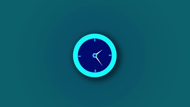 colorful clock animation on the background .