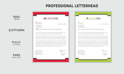 Modern and abstract business letterhead template