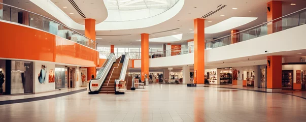 Fotobehang Interior of shopping mall © thejokercze