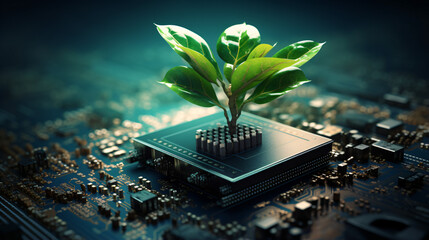 Plant from computer chip