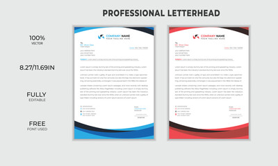 Abstract Corporate Business Style Letterhead Design Vector Template. business corporate letterhead design template
