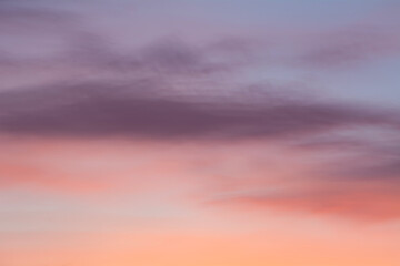 Colorful sunset in the evening sky.