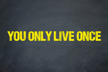 You only live once	