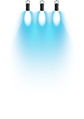 Bright blue Spotlight. Scene. Light Effects. Glow light effect. Glowing lamp. PNG.