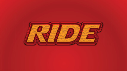 Ride editable 3d text effect