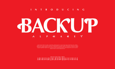 Backup creative modern urban alphabet font. Digital abstract moslem, futuristic, fashion, sport, minimal technology typography. Simple numeric vector illustration