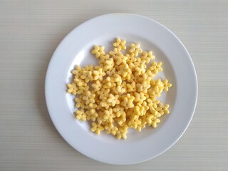 honey star cereals in white plate