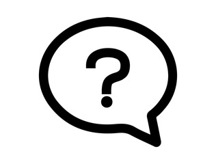 Frequently ask question sign silhouette vector art