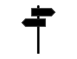 Road sign silhouette vector art