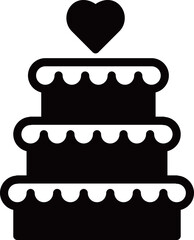 ウェディングケーキ　アイコン