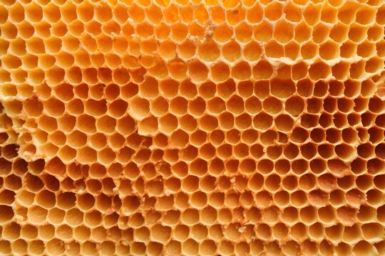 Honeycomb seamless texture, background. Generative AI.